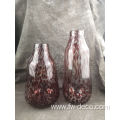 Modern unique home decoration Leopard Spotted Glass Vase